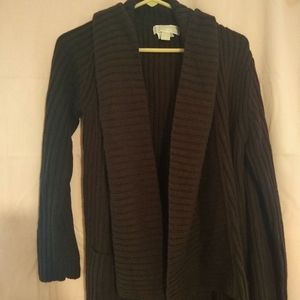 Michael Kors Brown Shawl Collar Cardigan